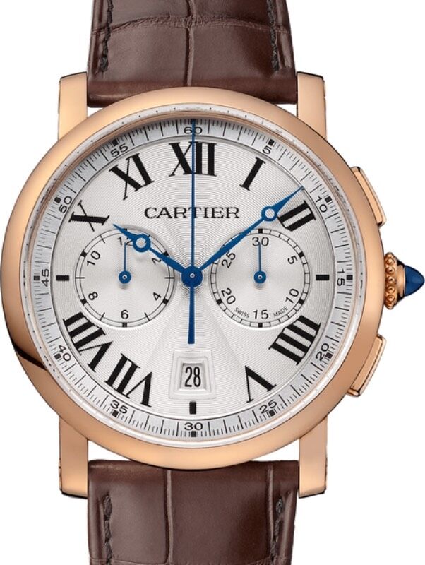Cartier Rotonde de Cartier Chronograph Men's Watch Automatic Rose
