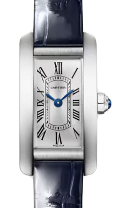 Cartier Tank Americaine Mini Quartz Steel Silver Dial  display picture 2