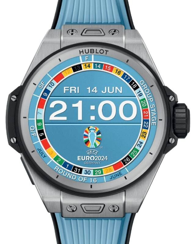 Hublot Big Bang Connected E GEN3 UEFA Euro 2024 Titanium Sky blue