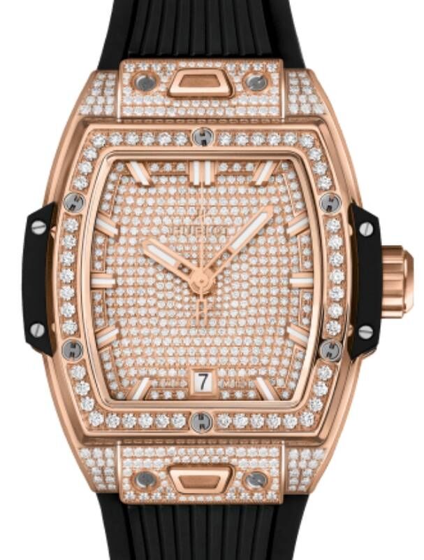 Hublot Shaped Spirit of Big Bang 3-Hands King Gold Full Pave 39mm Hublot Shaped Spirit of Big Bang 3-Hands King Gold Full Pave 39mm