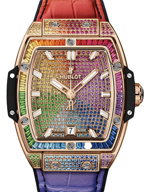 Hublot Shaped Spirit of Big Bang 3-Hands King Gold Rainbow Full