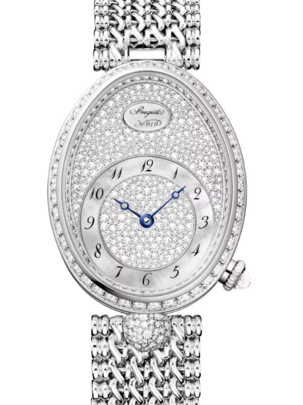 Breguet Reine de Naples 8938 18K White Gold Diamond White Mother