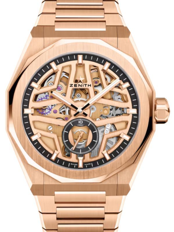 Zenith Defy Skyline Skeleton Rose Gold 41mm Open-worked Dial