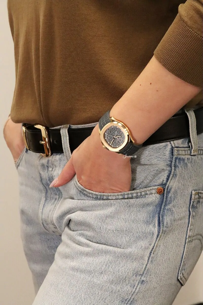 Patek Philippe Aquanaut Travel Time Rose Gold Blue Gray Dial 5269R-001