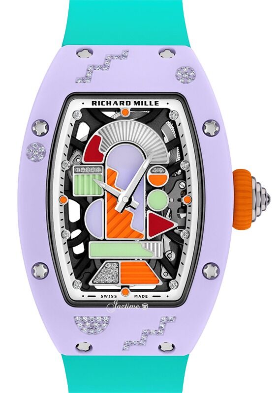 Richard Mille Automatic Winding TZP Ceramic Lavender Pink Multi
