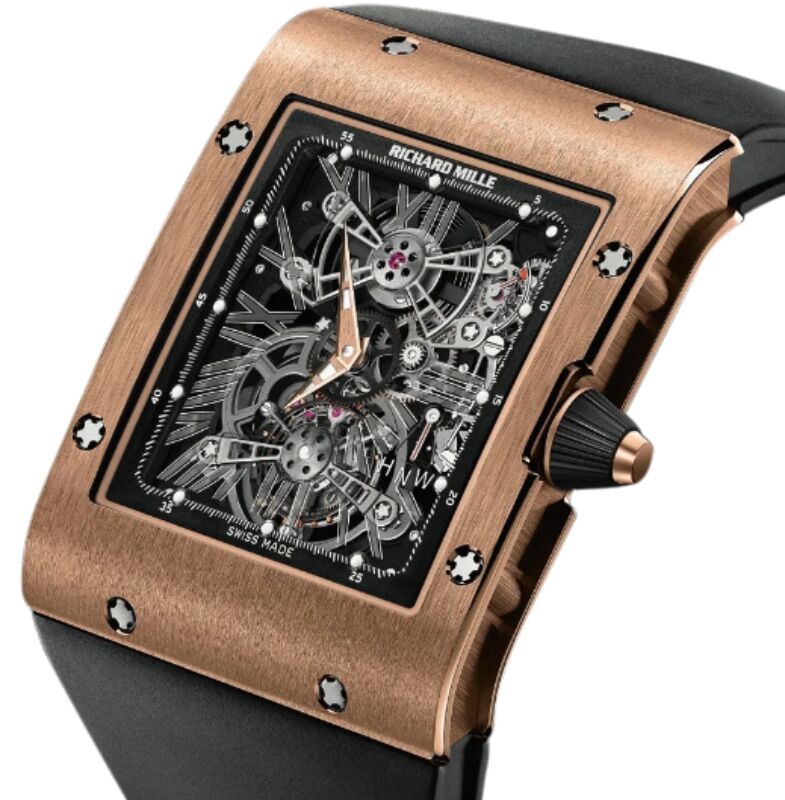 Richard Mille Manual Winding Tourbillon Extra Flat Red Gold RM 017