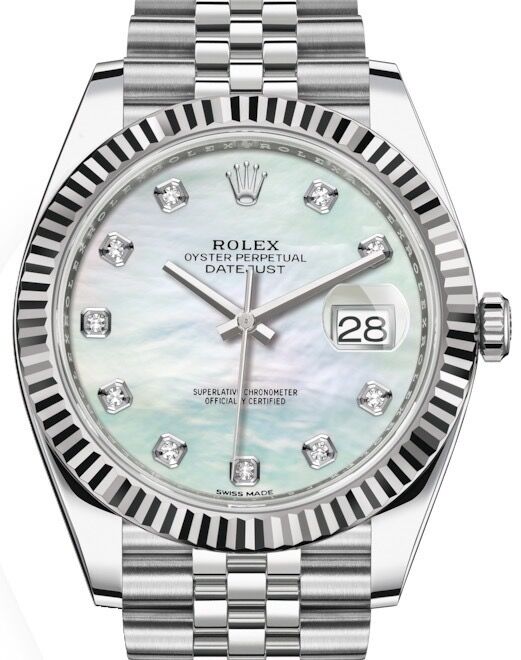 Rolex Datejust 41 126334 White Mother of Pearl Diamond  display picture 2