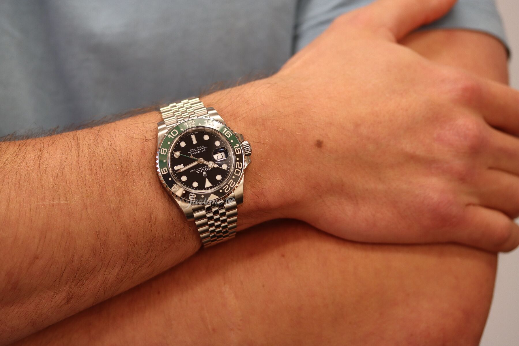 Rolex GMT-Master II Left-Handed Sprite Green Black Jubilee