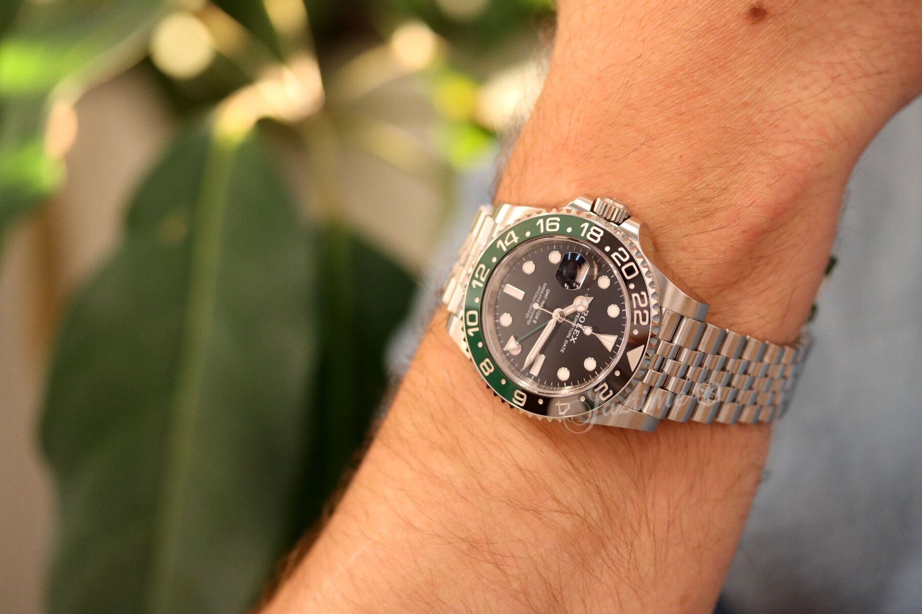Rolex GMT-Master II Left-Handed Sprite Green Black Jubilee