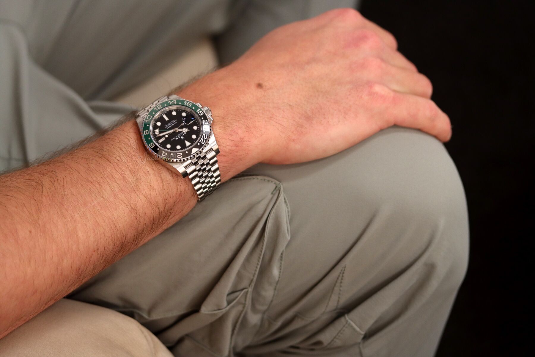 Rolex GMT-Master II Left-Handed Sprite Green Black Jubilee