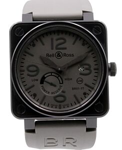 Bell & Ross BR 01-97 Power Reserve Commando Stainless Steel PVD Grey Black Rubber 
