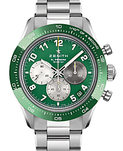 Zenith Chronomaster Sport Aaron Rodgers Steel 41mm Green Dial 03.3117.3600/56.M3100 - BRAND NEW