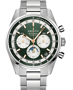 Zenith Chronomaster Original Triple Calendar Steel 38mm Olive-Green Dial 03.3400.3610/40.M3200 - BRAND NEW