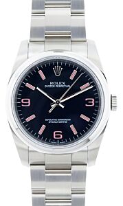 Rolex Oyster Perpetual 36 Stainless Steel Black Arabic / Index Dial & Smooth Bezel Oyster Bracelet 116000 - BRAND NEW
