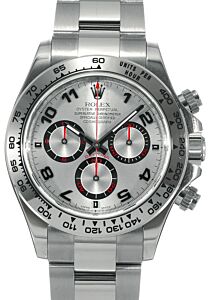 Rolex Daytona White Gold Silver Arabic Dial Oyster Bracelet 116509 - PRE-OWNED