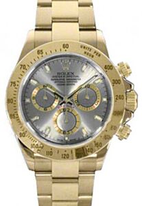 Rolex Daytona 116528-GRYS Grey Index 18k Yellow Gold BRAND NEW