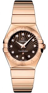 OMEGA 123.50.27.60.63.002 CONSTELLATION QUARTZ 27mm RED GOLD BRAND NEW