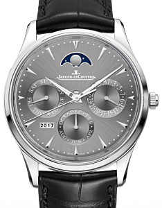 Jaeger-LeCoultre Calibre 868/1 Master Ultra Thin Perpetual 130354J Silver Index White Gold Leather 39mm Automatic BRAND NEW