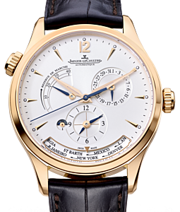 Jaeger-LeCoultre Calibre 939A/1 Master Geographic 1422521 Silver Index Rose Gold Leather 39mm Automatic BRAND NEW