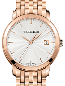 Audemars Piguet 15172OR.OO.1270OR.01 Jules Audemars Selfwinding 39mm Silver Guilloche Index Rose Gold BRAND NEW