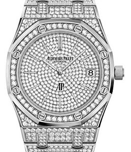 Audemars Piguet Royal Oak ?Jumbo? Extra-Thin White Gold 39mm Diamond Pave 15202BC.ZZ.1241BC.01