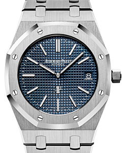 Audemars Piguet Royal Oak "Jumbo" Extra-Thin Stainless Steel Blue Index 39mm Steel Bracelet 15202ST.OO.1240ST.01 - PRE-OWNED