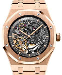 Audemars Piguet Royal Oak Double Balance Wheel Openworked 41mm Rose Gold Skeleton Dial 15407OR.OO.1220OR.01 - BRAND NEW