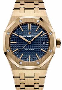 Audemars Piguet 15450BA.OO.1256BA.02 Royal Oak Selfwinding 37mm Blue Index Yellow Gold - BRAND NEW
