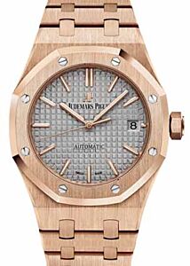 Audemars Piguet 15450OR.OO.1256OR.01 Royal Oak Selfwinding 37mm Nickel Grey Index Rose Gold -UNWORN