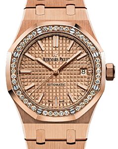 Audemars Piguet Royal Oak Rose Gold Diamond 37mm Pink Dial 15451OR.ZZ.1256OR.03