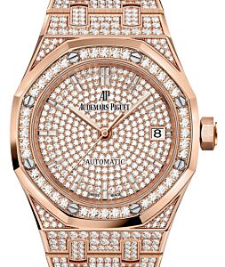 Audemars Piguet Royal Oak Rose Gold 37mm Diamond Pave 15452OR.ZZ.1258OR.02