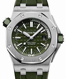 Audemars Piguet Royal Oak Offshore Diver 15710ST.OO.A052CA.01 Khaki Index Stainless Steel Rubber 42mm BRAND NEW