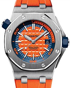 Audemars Piguet Royal Oak Offshore Diver 15710ST.OO.A070CA.01 Orange Index Stainless Steel Rubber 42mm Automatic