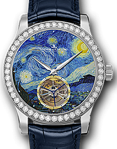 Jaeger-LeCoultre Calibre 978 Master Grand Tourbillon Enamel 16634V2 Enamel Diamond Bezel White Gold Leather 43mm Automatic BRAND NEW