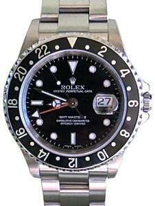 Rolex GMT-Master II Stainless Steel 40mm Black Dial Aluminum Bezel SEL Oyster Bracelet No Holes 16710 - 2004-08