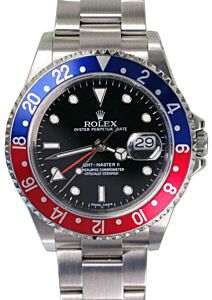 Rolex GMT-Master II Stainless Steel 40mm "Pepsi" Blue/Red Bezel SEL Oyster Bracelet No Holes Case 16710 - PRE-OWNED 2004-08