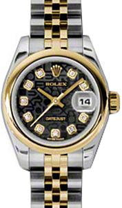 Rolex Lady-Datejust 26 179163-BLKJDJ Black Jubilee Diamond Yellow Gold Stainless Steel Jubilee - BRAND NEW