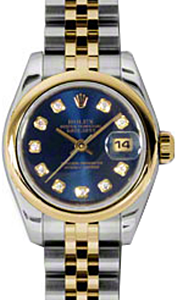 Rolex Lady-Datejust 26 179163-BLUDJ Blue Diamond Yellow Gold Stainless Steel Jubilee - BRAND NEW