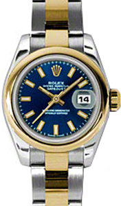 Rolex Lady-Datejust 26 179163-BLUSO Blue Index Yellow Gold Stainless Steel Oyster - BRAND NEW