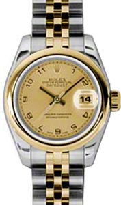 Rolex Lady-Datejust 26 179163-CHPAJ Champagne Arabic Yellow Gold Stainless Steel Jubilee - BRAND NEW