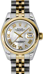 Rolex Lady-Datejust 26 179163-MOPRJ White Mother of Pearl Roman Yellow Gold Stainless Steel Jubilee - BRAND NEW