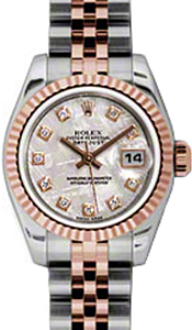 Rolex Lady-Datejust 26 179171-METDJ Meteorite Diamond Fluted Rose Gold Stainless Steel Jubilee - BRAND NEW