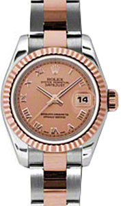 Rolex Lady-Datejust 26 179171-PNKRO Pink Roman Fluted Rose Gold Stainless Steel Oyster - BRAND NEW