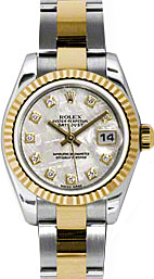 Rolex Lady-Datejust 26 179173-METDO Meteorite Diamond Fluted Yellow Gold Stainless Steel Oyster - BRAND NEW