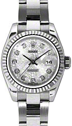 Rolex Lady-Datejust 26 179174-SLVJDO Silver Jubilee Diamond Fluted White Gold Stainless Steel Oyster - BRAND NEW