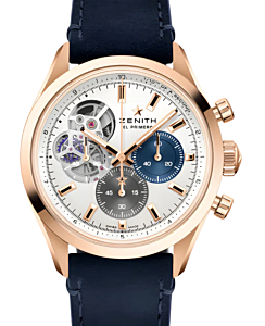 Zenith Chronomaster Open 18 Carat Rose Gold 39.5mm Matte Silver Dial 18.3300.3604/69.C922 - BRAND NEW