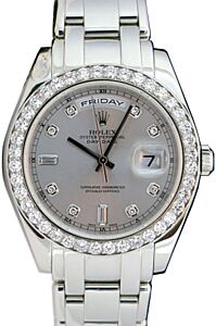 Rolex Day-Date Special Edition 18946-GRYDDO 39mm Grey Diamond Platinum Oyster - BRAND NEW