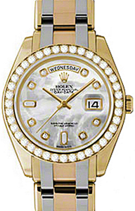 Rolex Day-Date Special Edition 18948-MOPDDT 39mm Mother of Pearl Diamond Yellow & White Gold Tridor - BRAND NEW