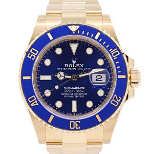 Rolex Submariner Date Yellow Gold  41mm Blue Dial 126618LB - PRE-OWNED
