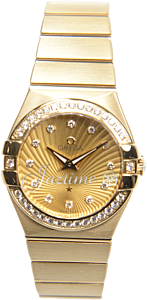 OMEGA 123.55.27.60.58.001 CONSTELLATION QUARTZ 27mm YELLOW GOLD BRAND NEW